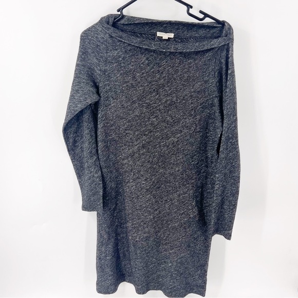 ✅ Eileen Fisher Wool Blend Boat Neck Shift Dress in Gray Melange SIZE LARGE - Picture 2 of 6